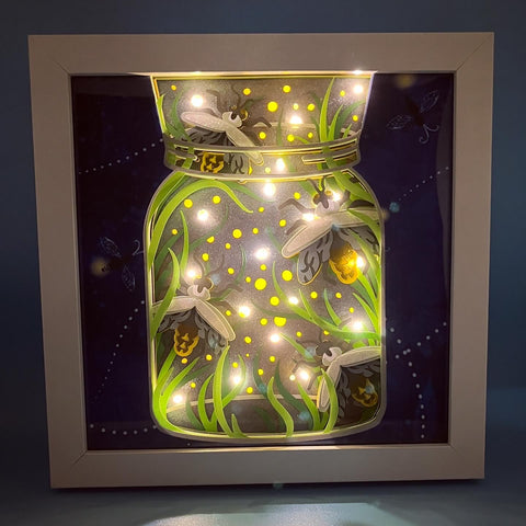 Firefly 3D Shadowbox with TIMER Lights