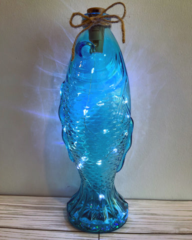 Blue Fish Shaped Bottle