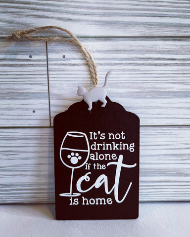 Cat Wine Bottle Gift Tag
