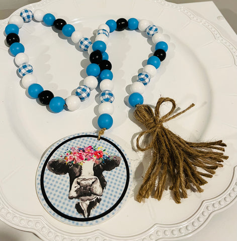 Blue Cow Beads