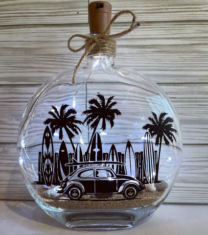 VW Beach Round Bottle with Lights
