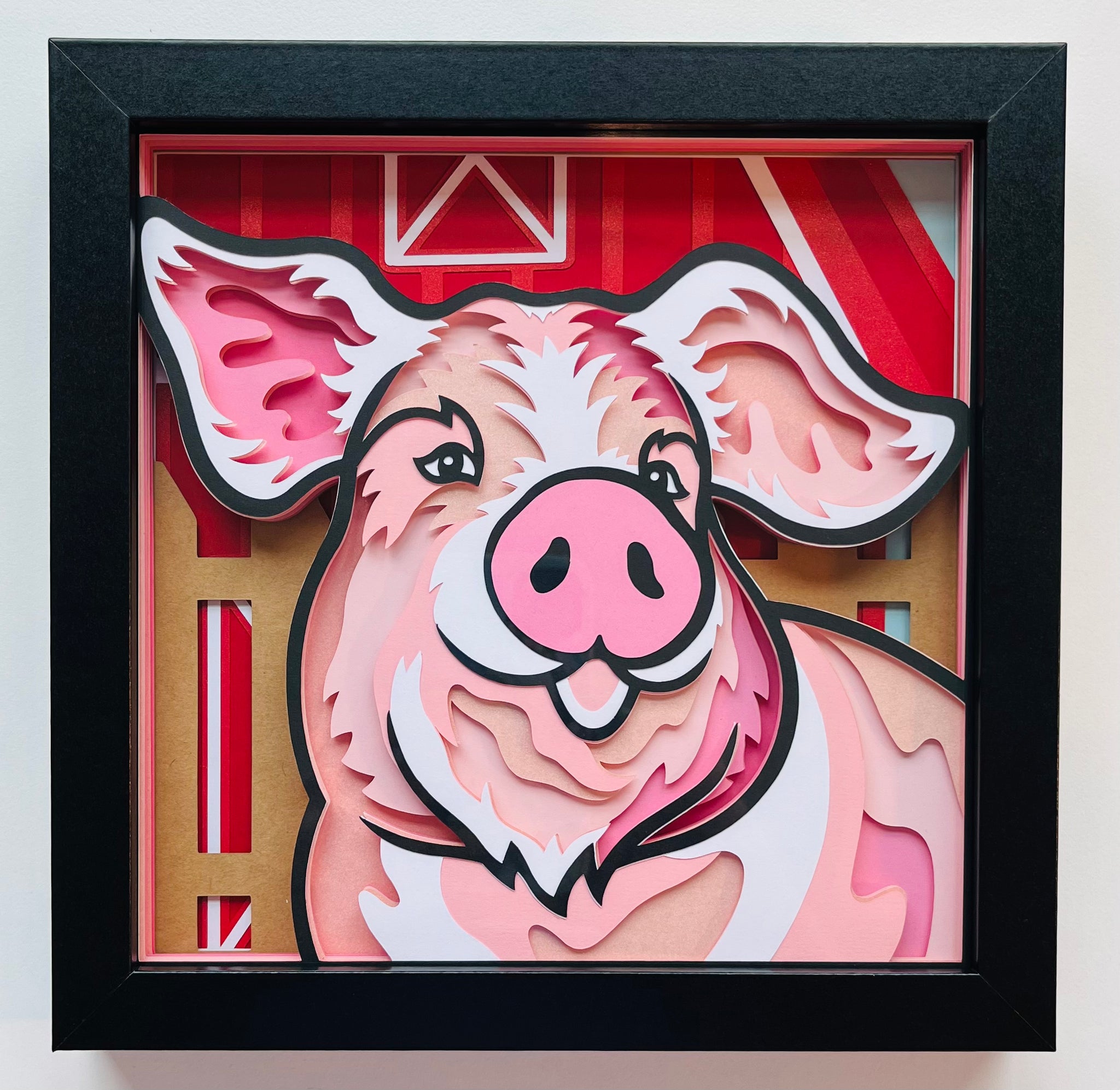 Pig 3D Shadowbox