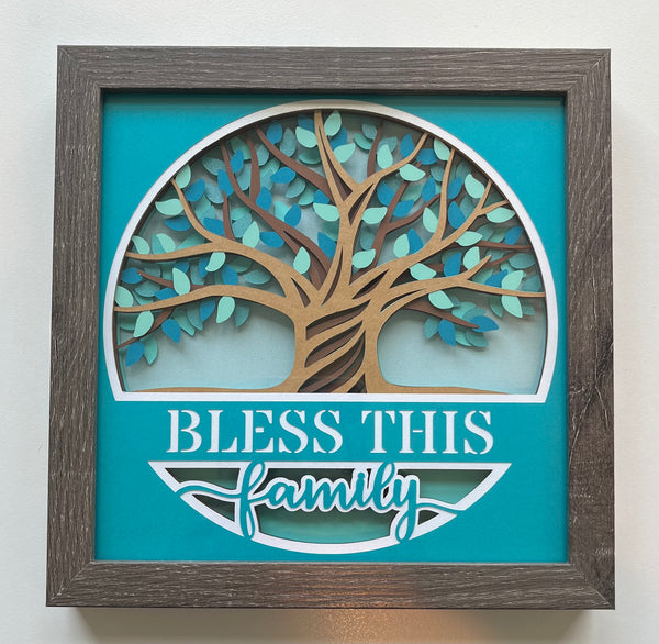 Family Tree Customizable 3D Shadowbox