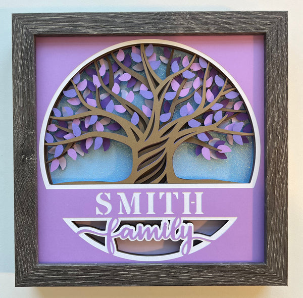 Family Tree Customizable 3D Shadowbox
