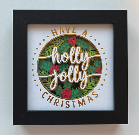 Mini Holly Jolly Christmas 3D Shadowbox