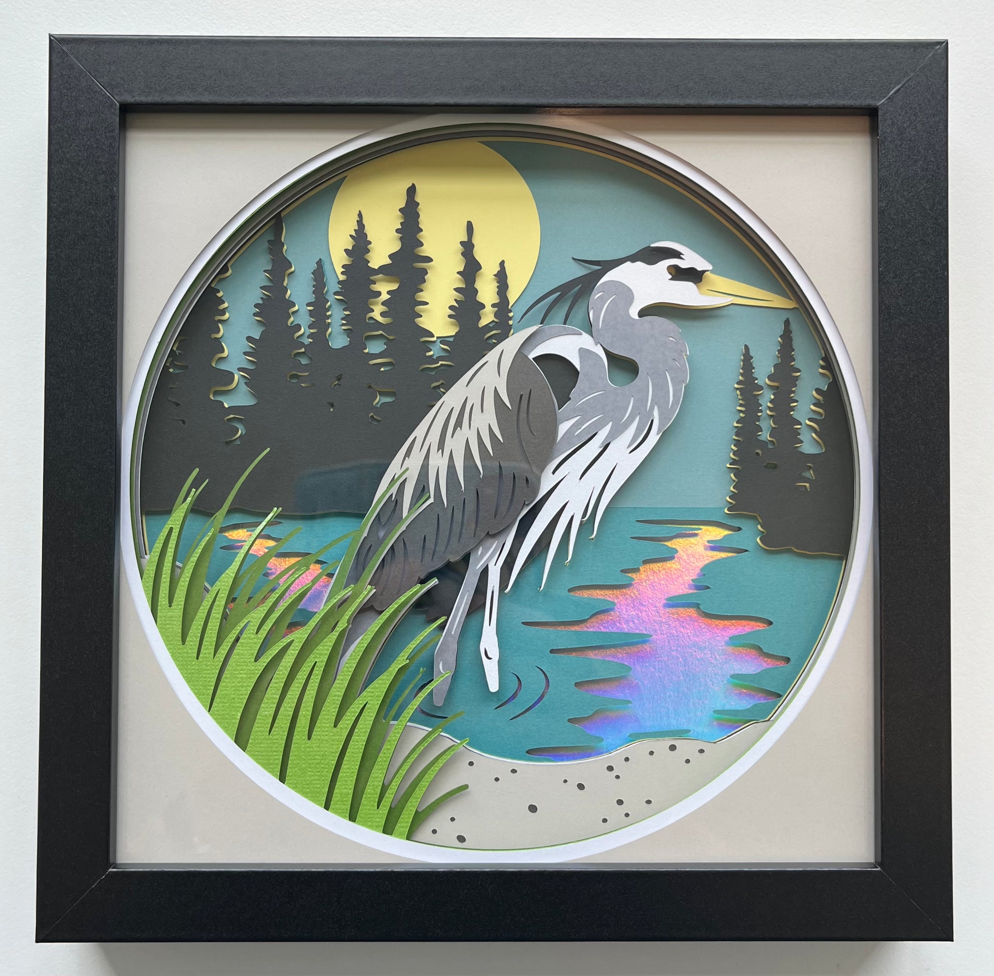Blue Heron 3D Shadowbox