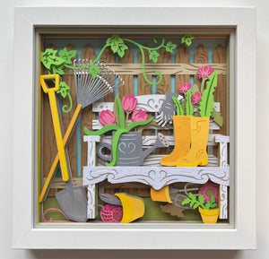 Garden Bench 3D Shadowbox