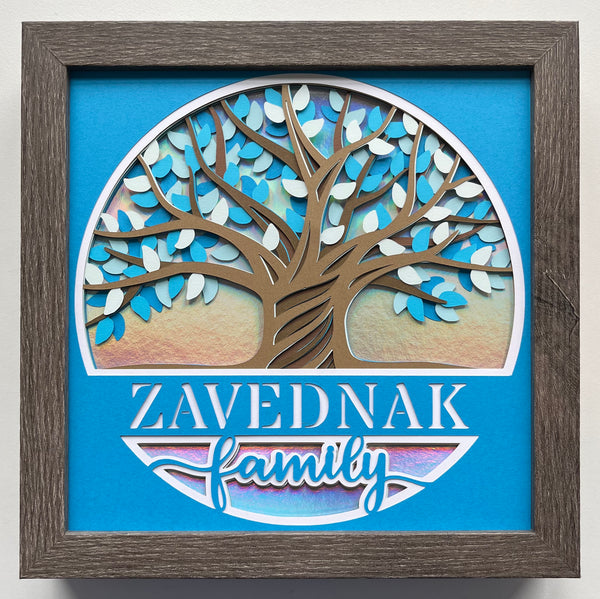 Family Tree Customizable 3D Shadowbox