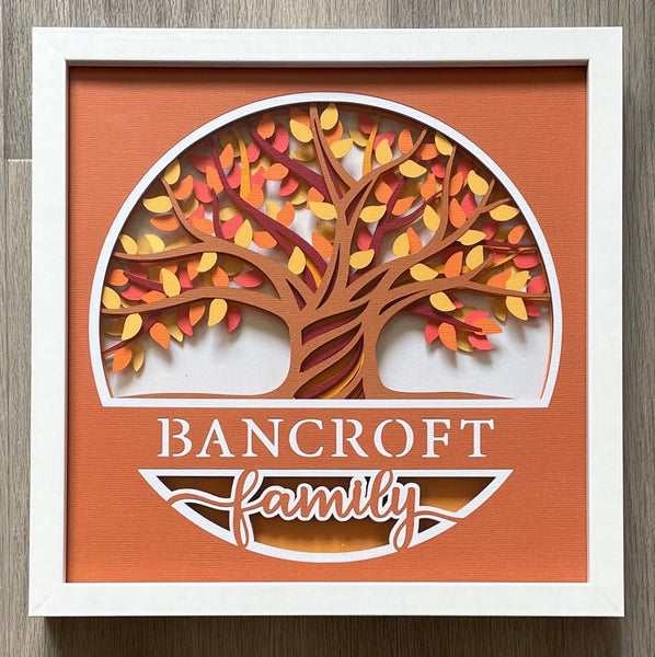 Family Tree Customizable 3D Shadowbox