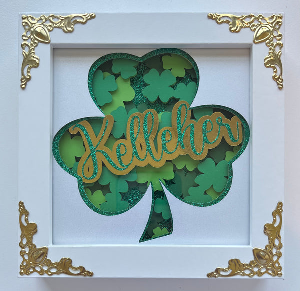 Mini Lucky Shamrock 3D Shadowbox