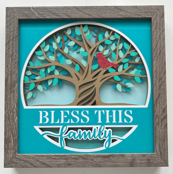 Family Tree Customizable 3D Shadowbox