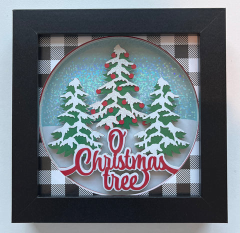 Mini O Christmas Tree 3D Shadowbox