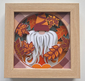 Mini Fall Gnome 3D Shadowbox
