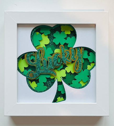 Mini Lucky Shamrock 3D Shadowbox