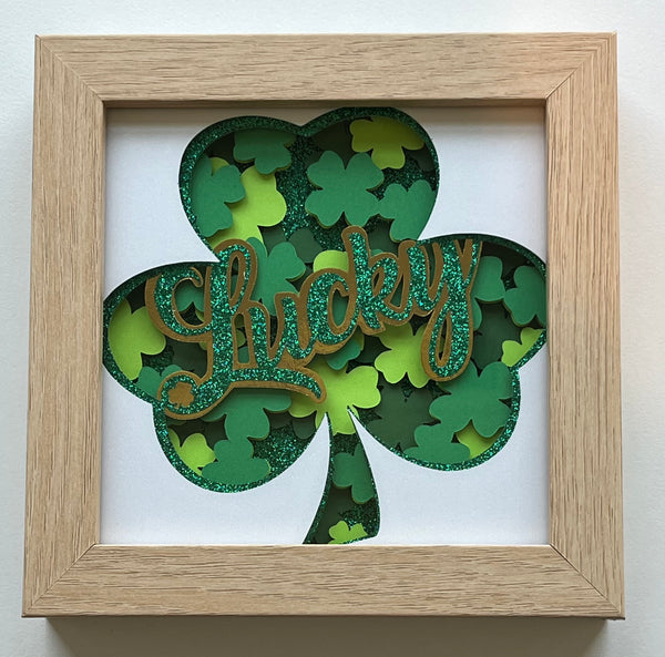 Mini Lucky Shamrock 3D Shadowbox