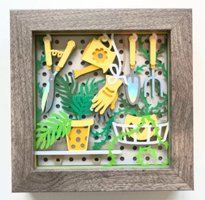 Mini Garden Tools 3D Shadowbox