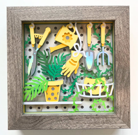 Mini Garden Tools 3D Shadowbox
