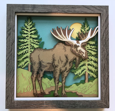 Moose 3D Shadowbox