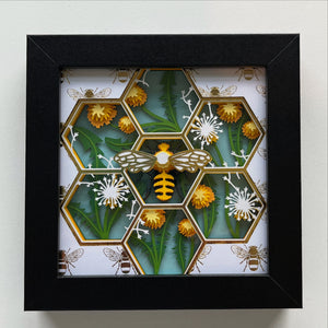 Mini Bee 3D Shadowbox