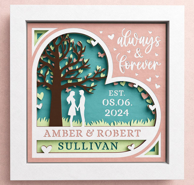 Wedding - Marriage Customizable 3D Shadowbox