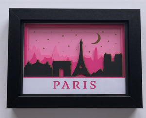 Paris France 3D Shadowbox