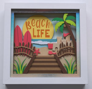 Beach Life 3D Shadowbox