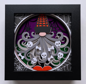 Mini Halloween Gnome 3D Shadowbox