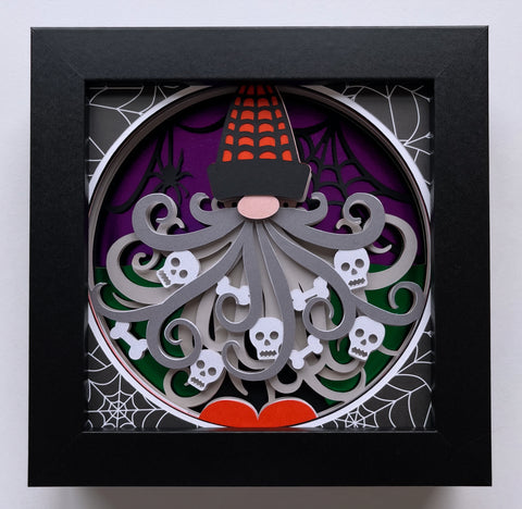 Mini Halloween Gnome 3D Shadowbox