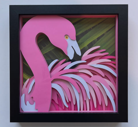 Flamingo 3D Shadowbox