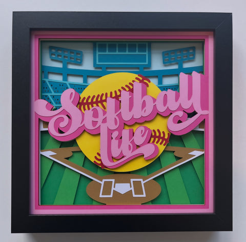Softball Life 3D Shadowbox