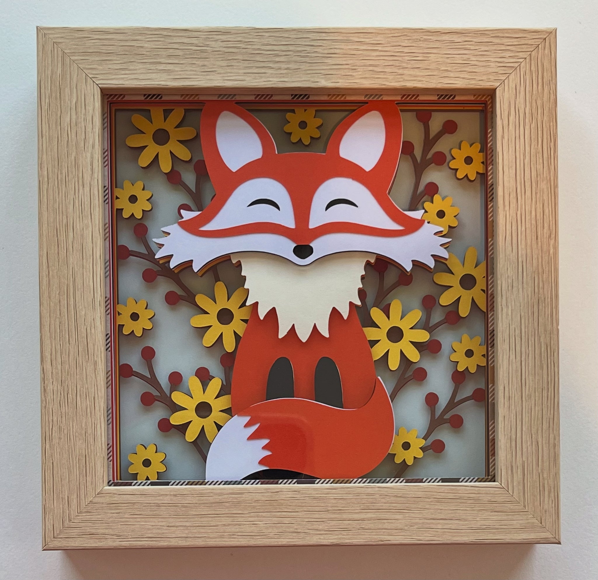 Mini Fall Fox 3D Shadowbox