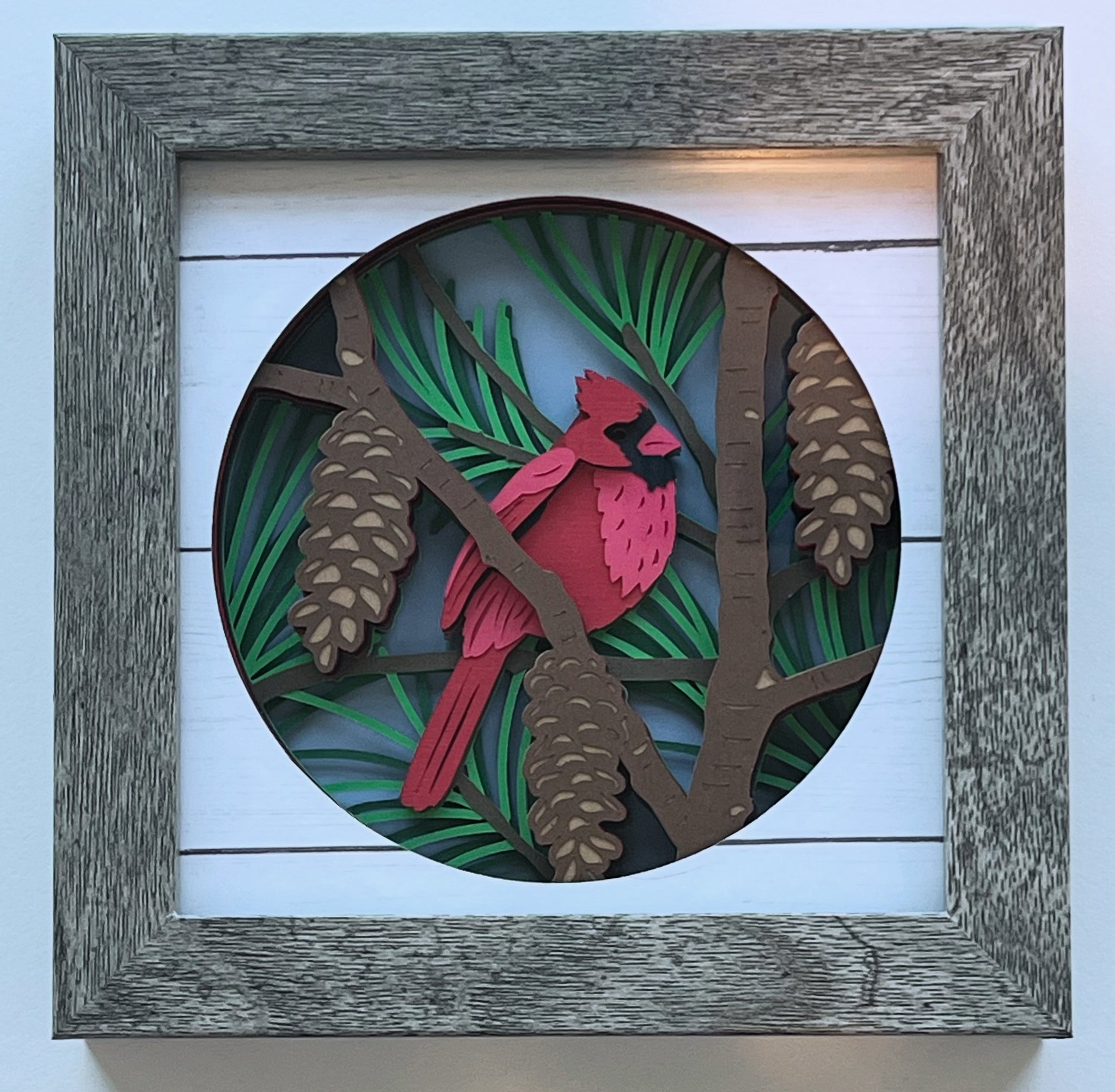 Mini Cardinal 3D Shadowbox