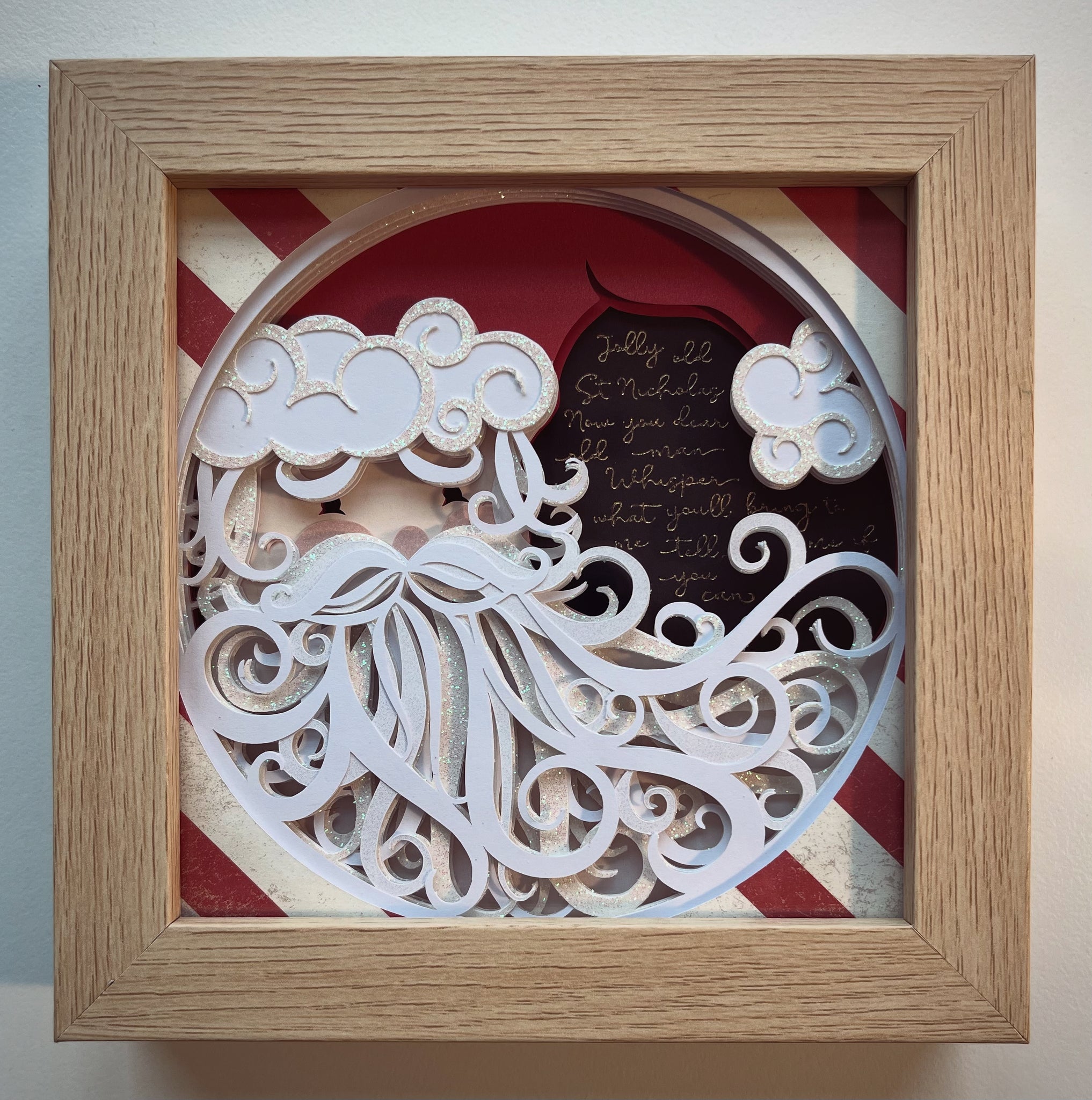 Mini Santa Face 3D Shadowbox