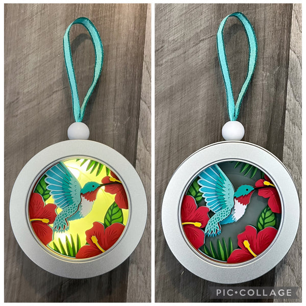 Hummingbird 3D Ornament with Lights