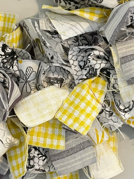 Bee Fabric Mini Wreath