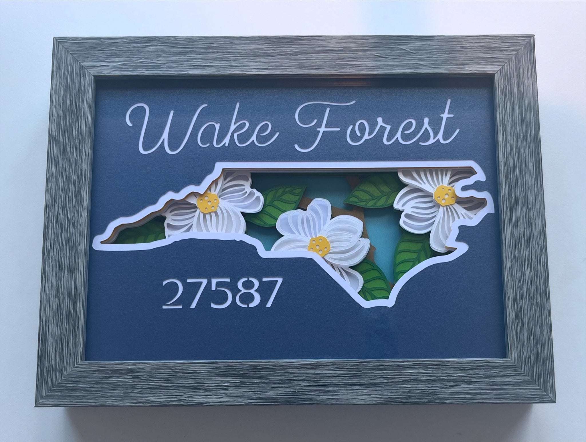 State Flower North Carolina 3D Shadowbox - customizable