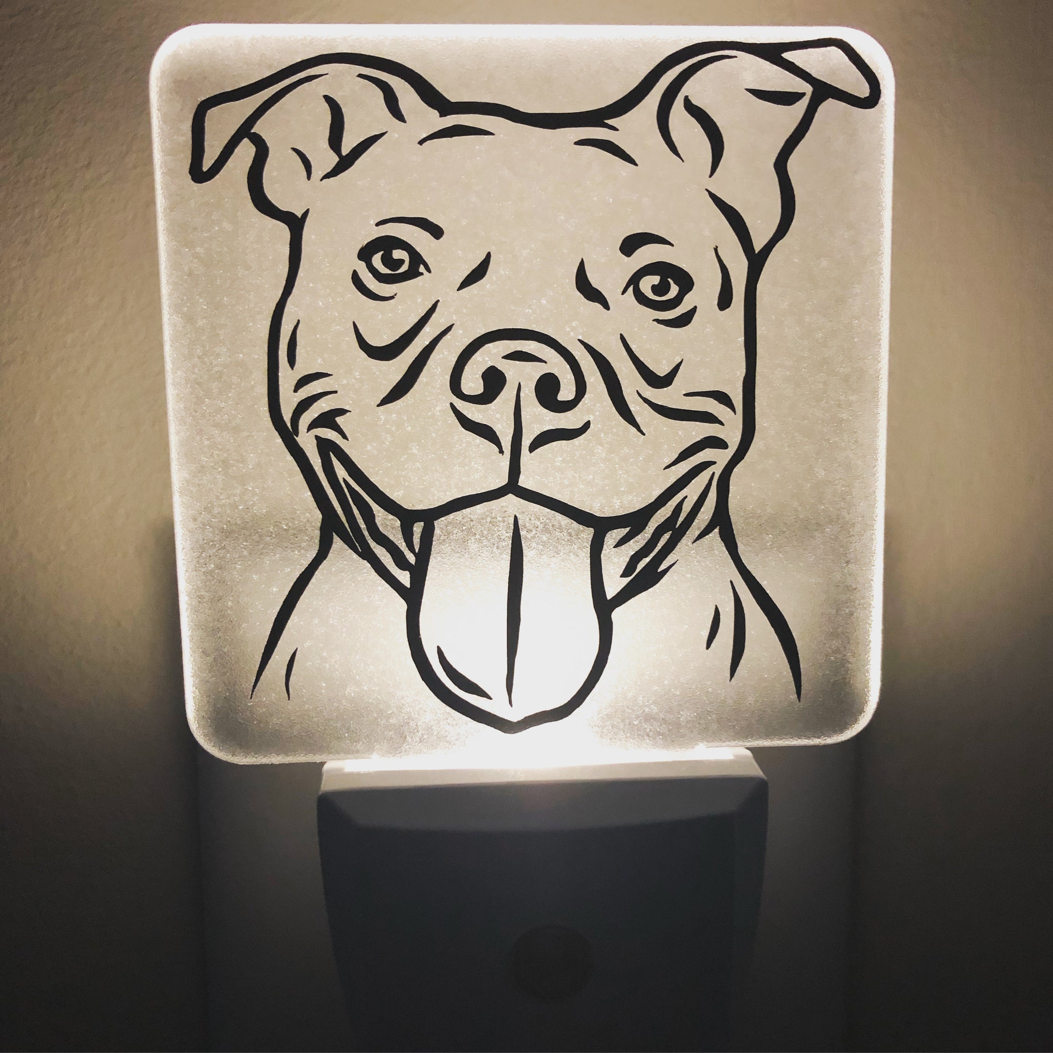 Pitbull Dog Face Nightlight #1