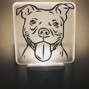 Pitbull Dog Face Nightlight #1